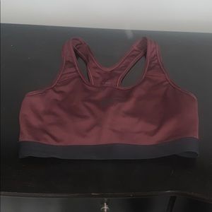 Nike dri fit maroon sports bra